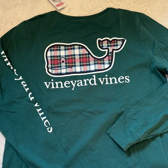 NWT Vineyard Vines Women’s Green and Plaid Pajama Set / Bundle - Picture 4 of 7